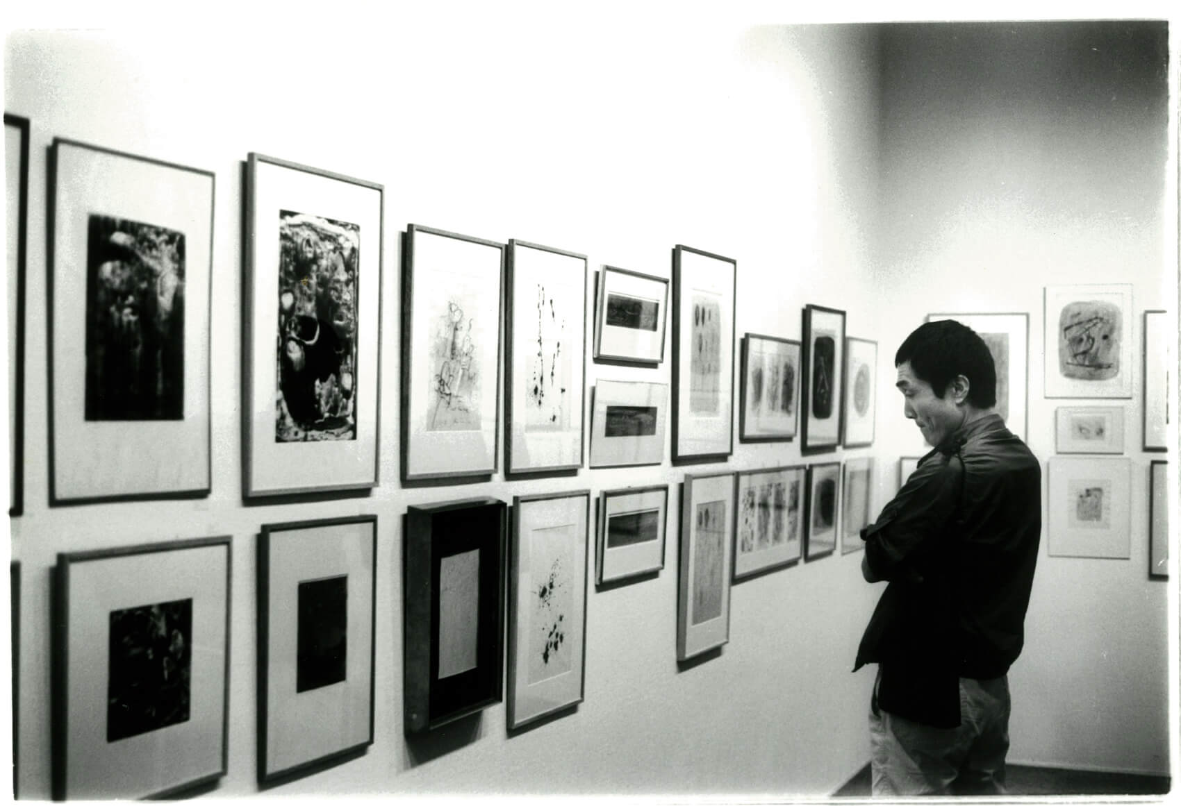 Genpei Akasegawa at the exhibition. Photo by Atsuhiko Shima